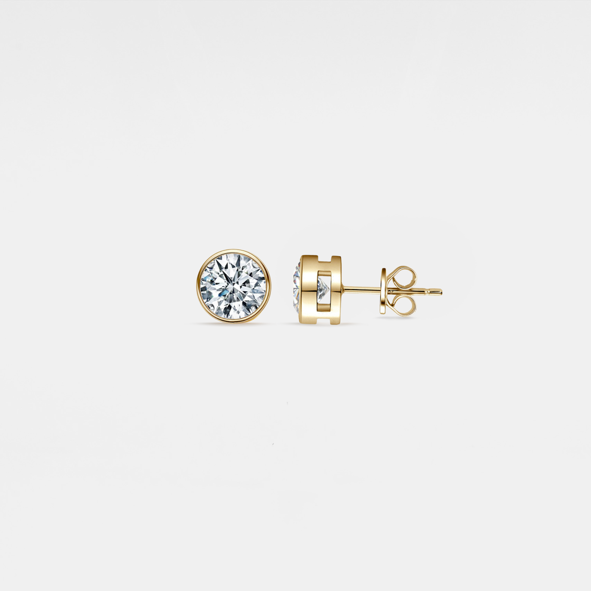 Moissanite Wedding Stud Earrings in 925 Sterling Silver