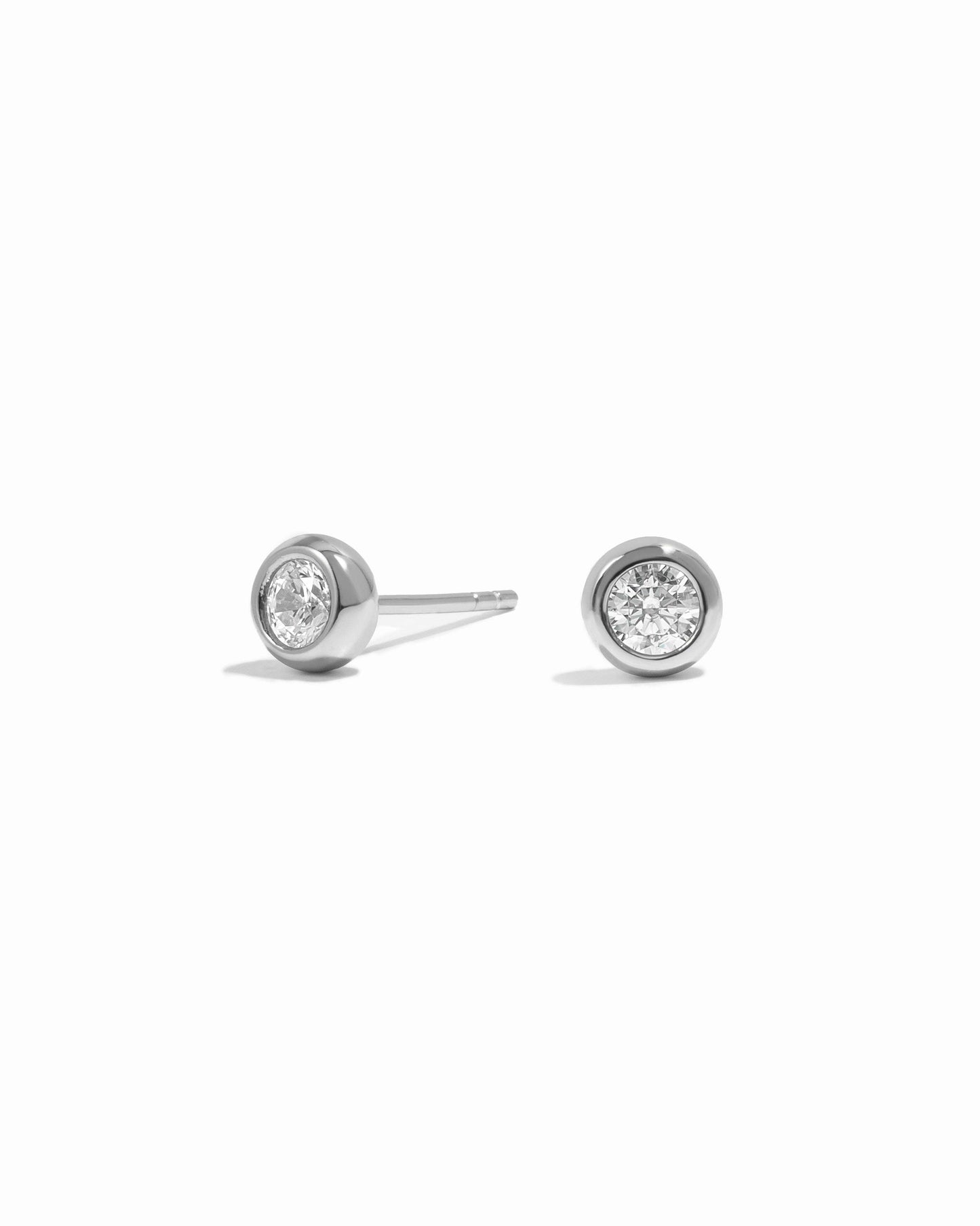 Diamond Bezel Dome Studs