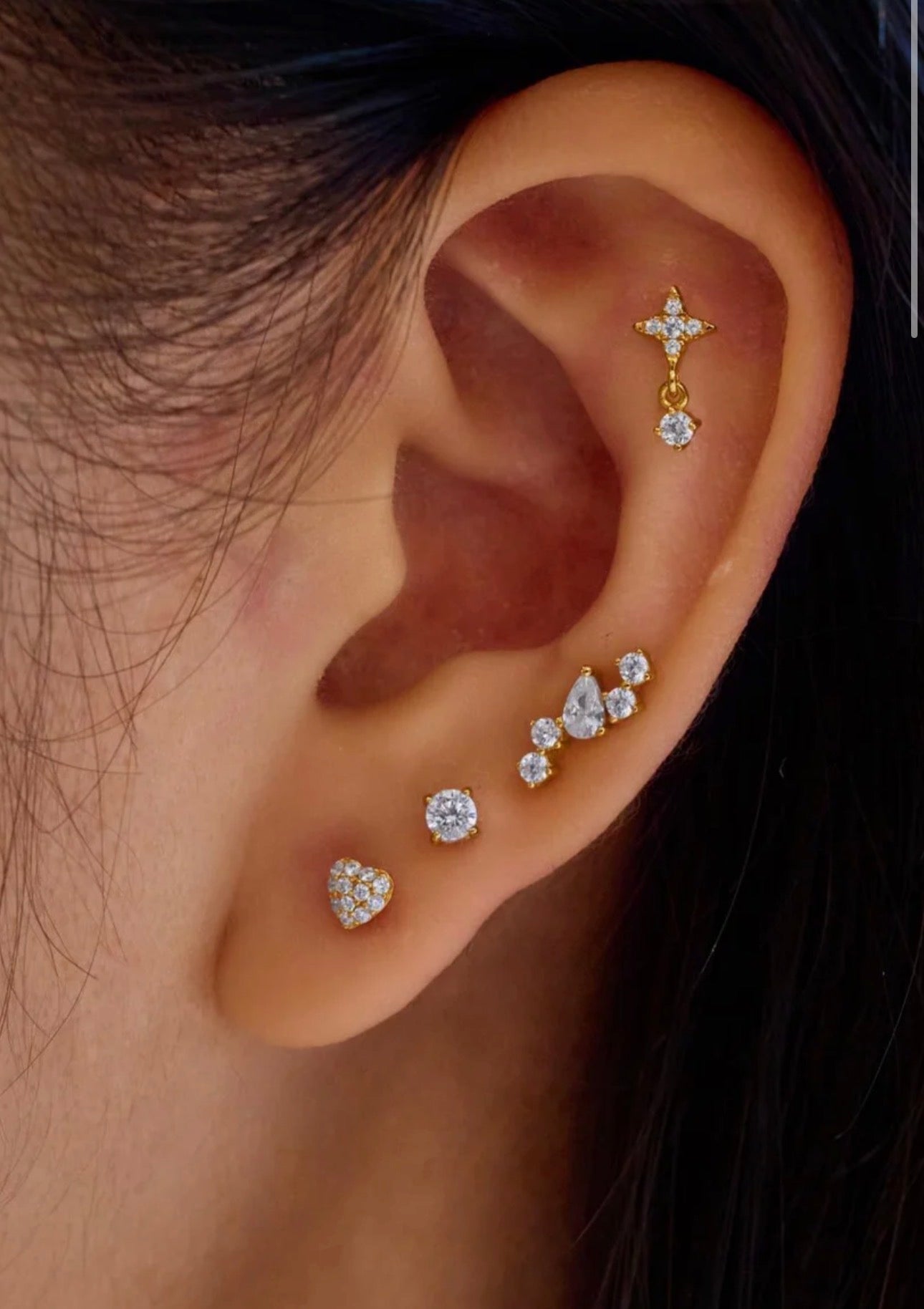 Star Dangle Barbell Single Earring