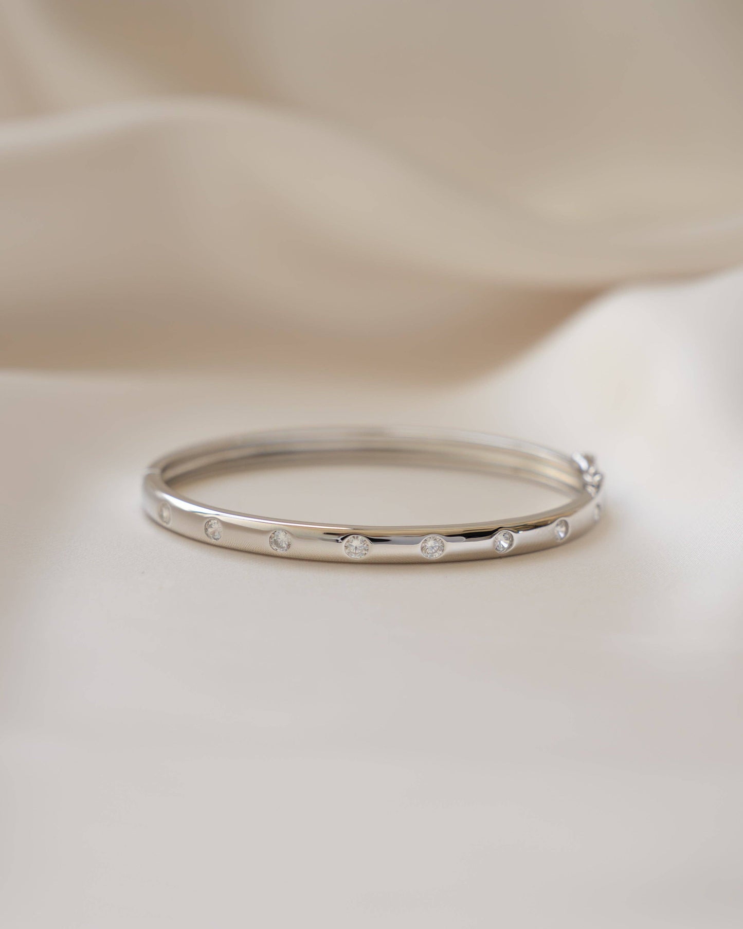 Diamond Bezel-Set Bangle