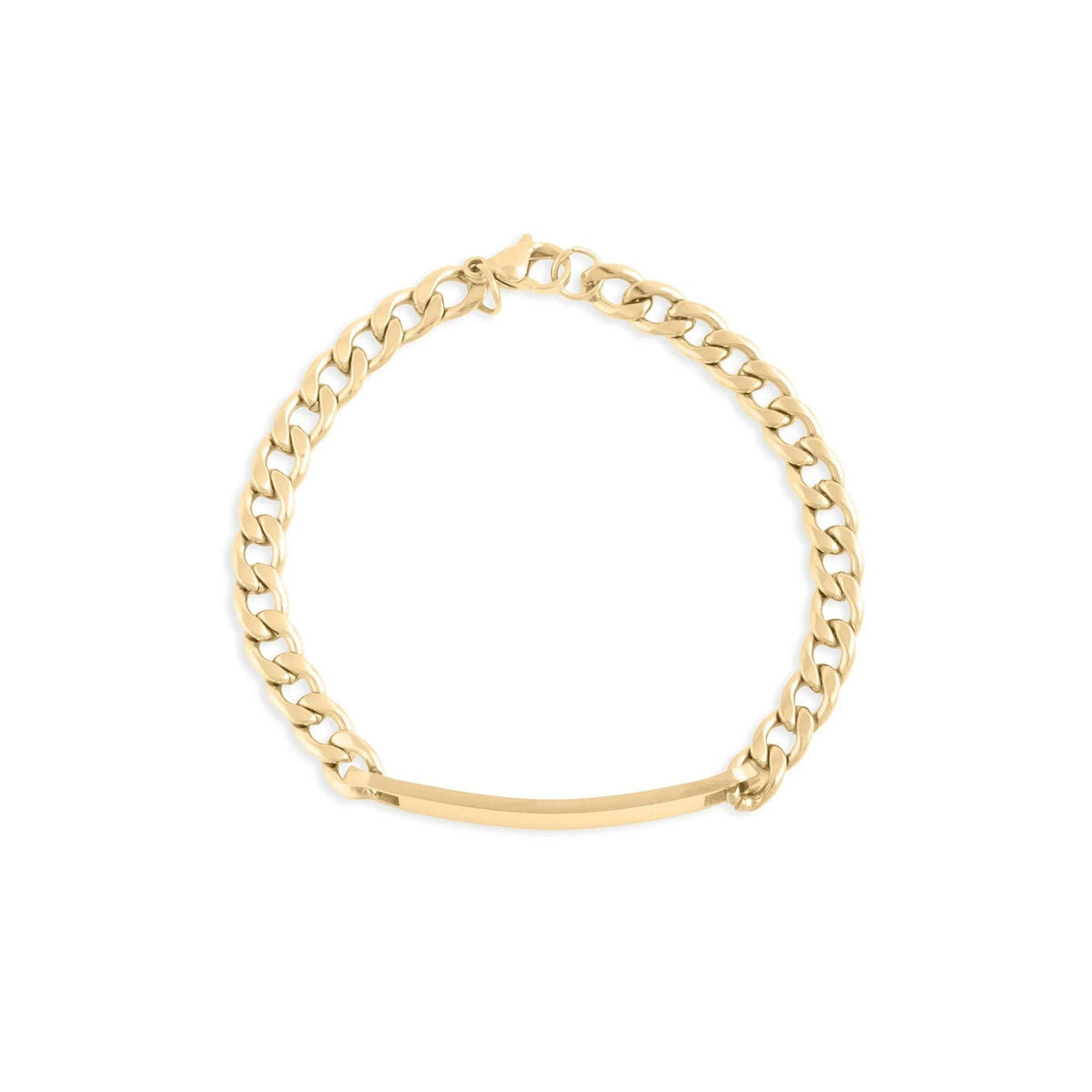 14K Gold Filled Plus™ Blank ID Curved Bar Bracelet