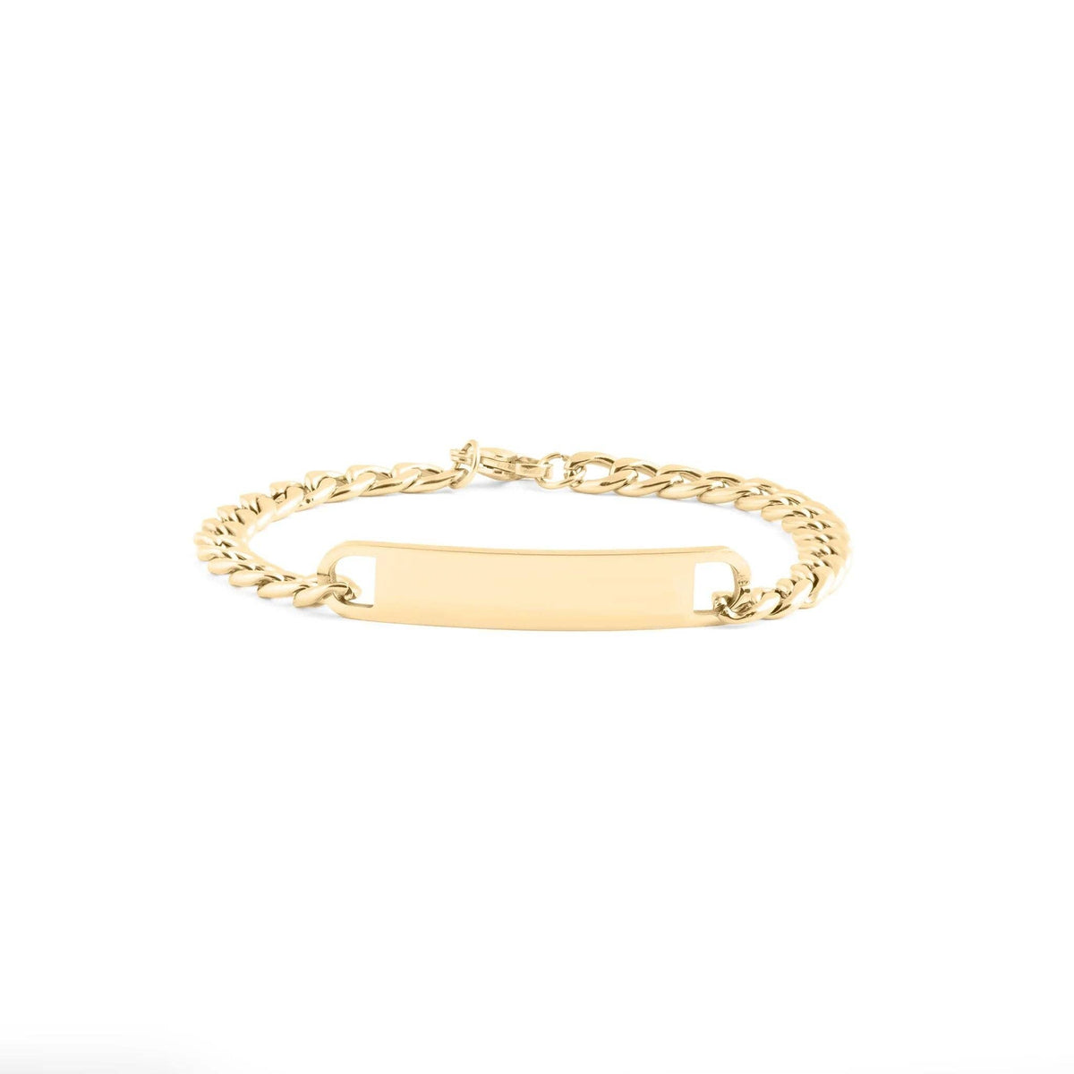 14K Gold Filled Plus™ Blank ID Curved Bar Bracelet