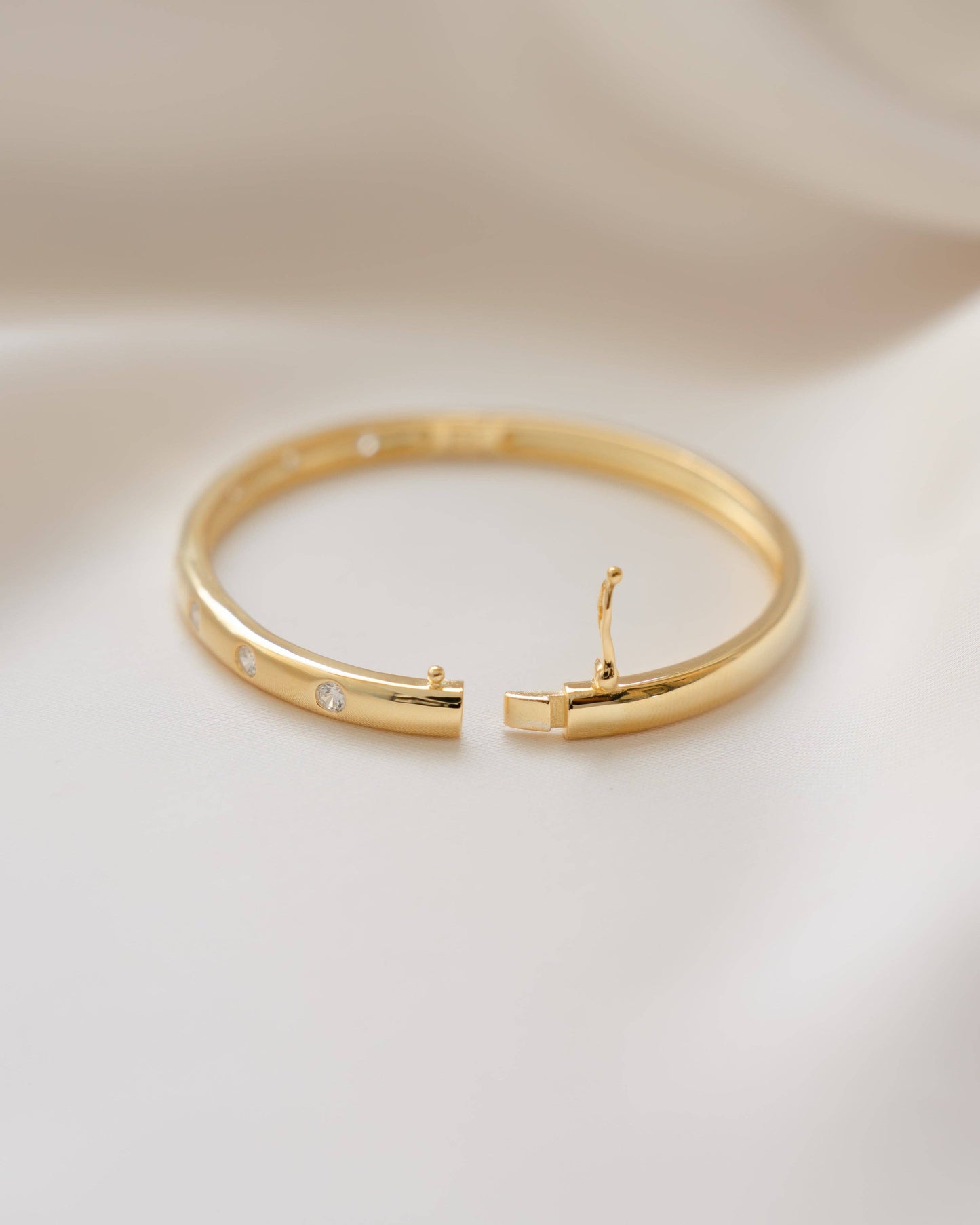 Diamond Bezel-Set Bangle