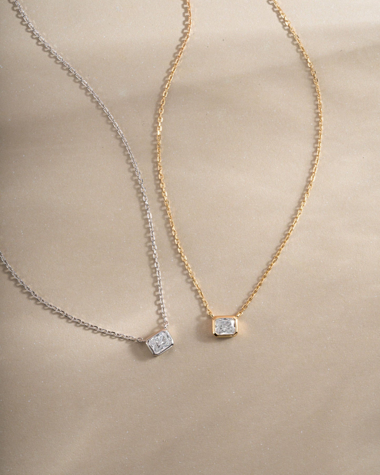 Radiant Bezel Necklace