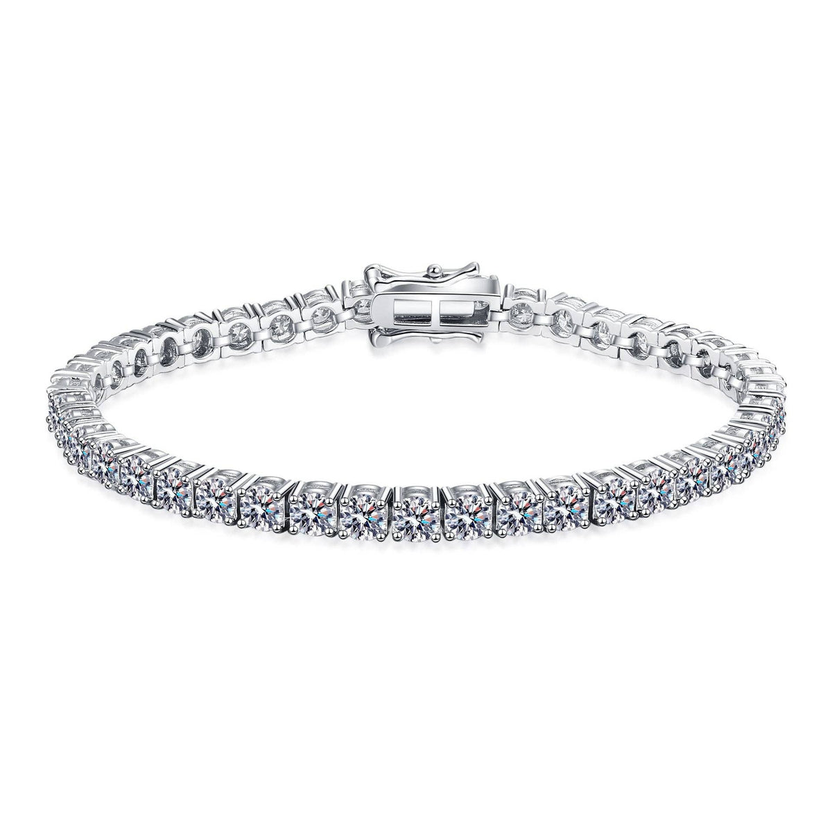 Moissanite Wedding Tennis Bracelet in 925 Sterling Silver
