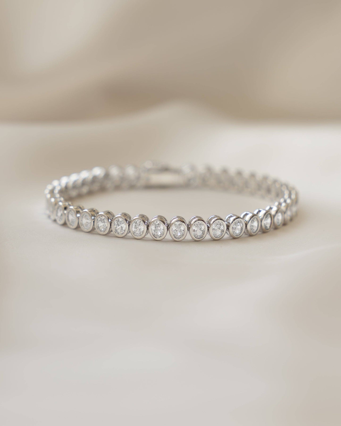 Oval Bezel Tennis Bracelet