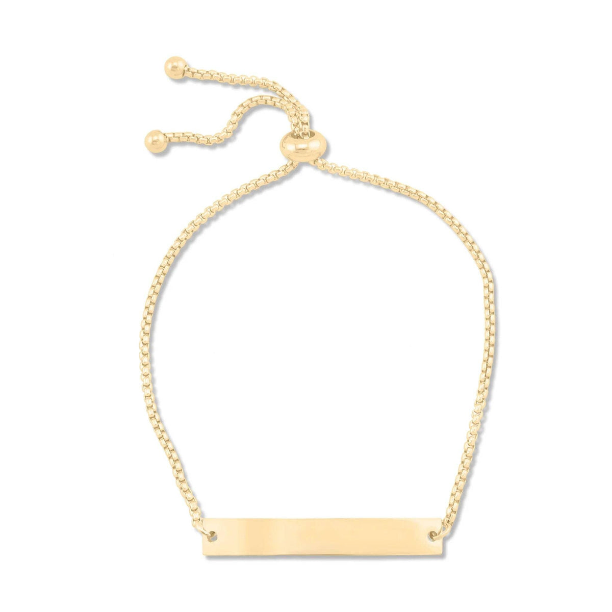 14K Gold Filled PLUS™ Adjustable Curved Blank Bar Bracelet