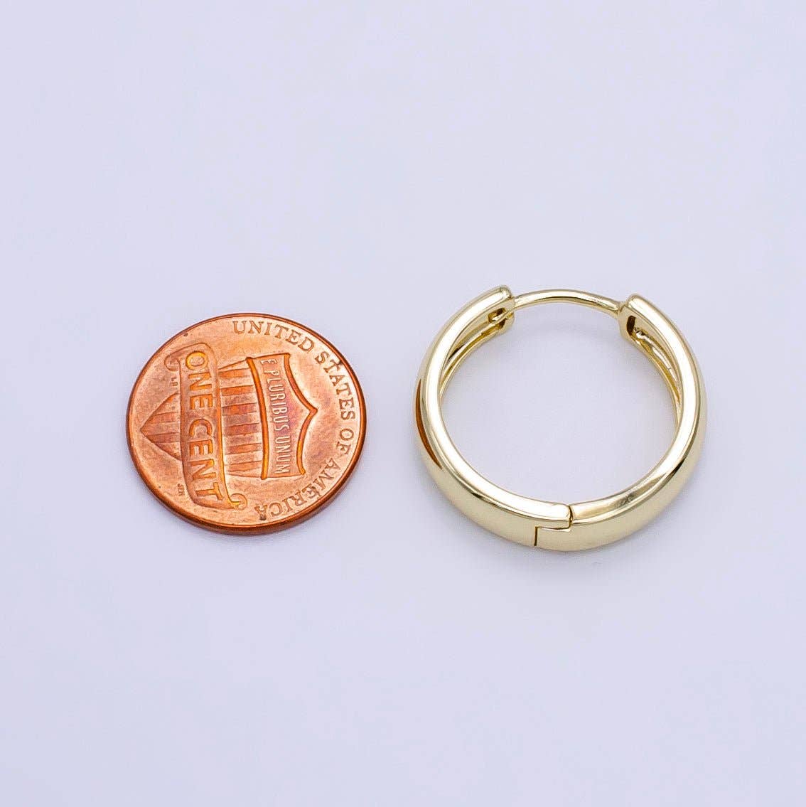 14K Gold Filled 22mm Minimalist Hoop Earrings | AB1211
