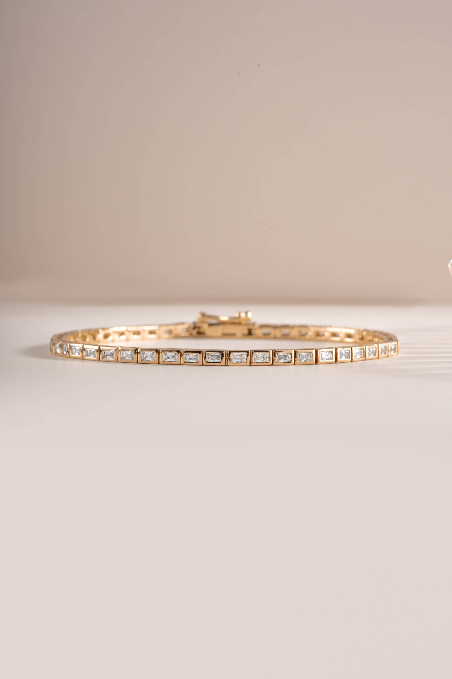 Bezeled Baguette Tennis Bracelet