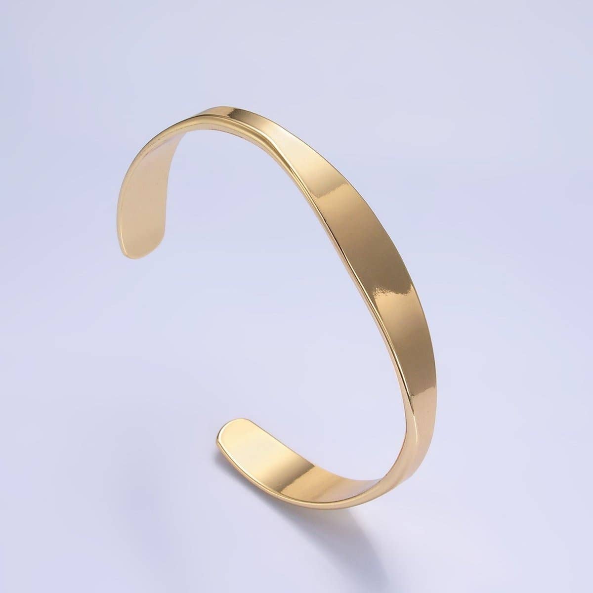 24K Gold Filled Minimalist Band Cuff Bracelet | WA-2663