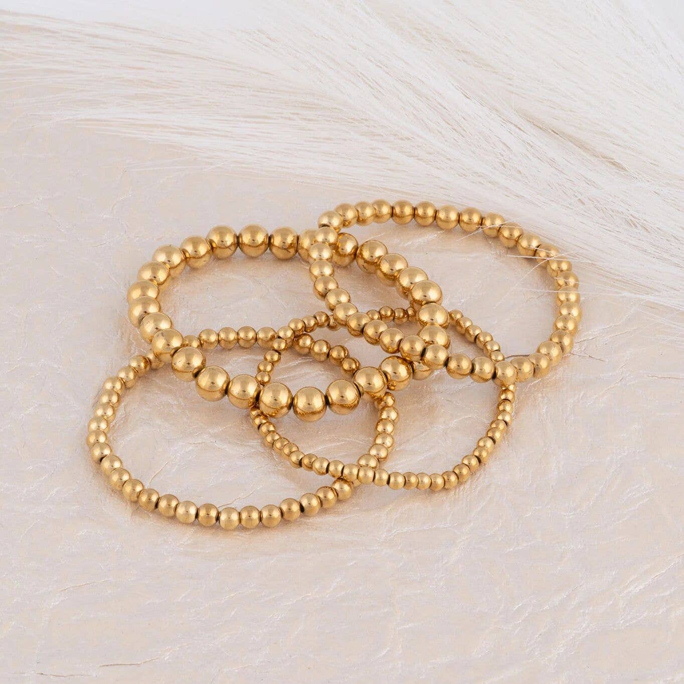 14K Gold Filled PLUS™ Metal Bead Stretch Bracelet