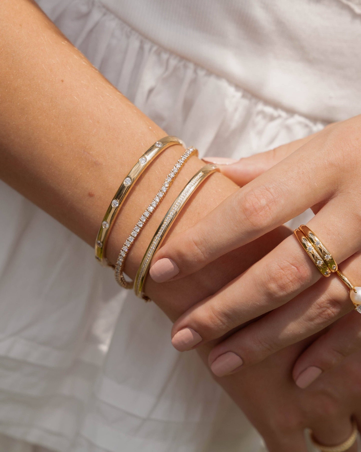 Diamond Bezel-Set Bangle