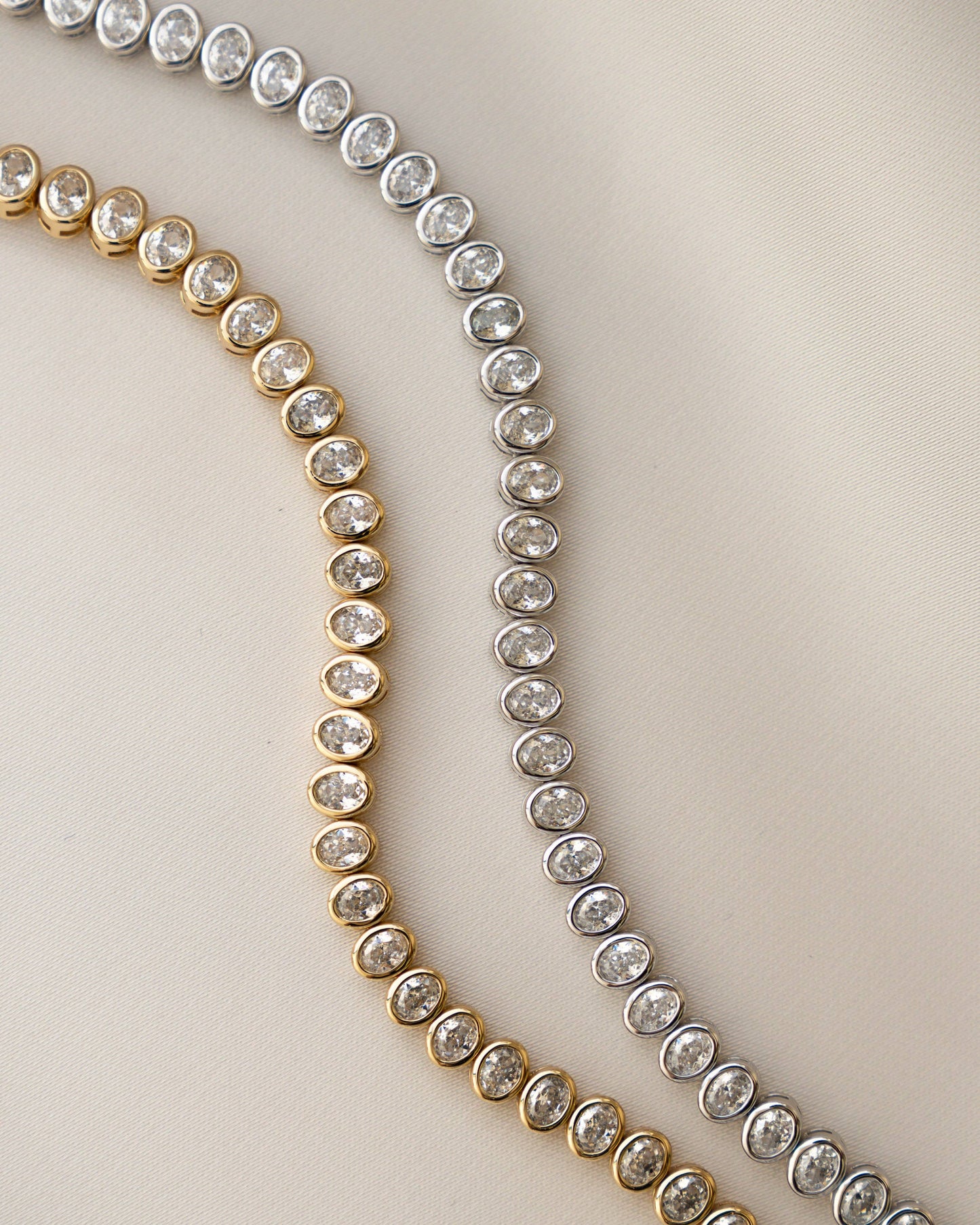 Oval Bezel Tennis Bracelet