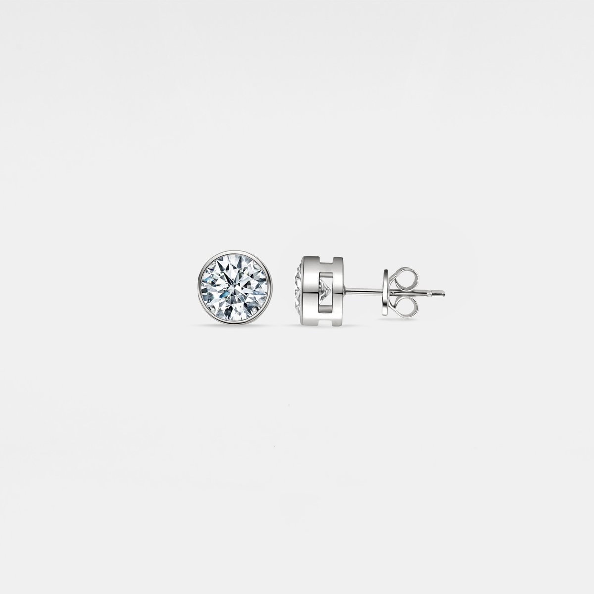 Moissanite Wedding Stud Earrings in 925 Sterling Silver