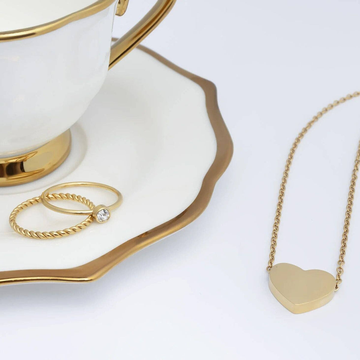 14K Gold Filled PLUS™ Blank Heart Necklace