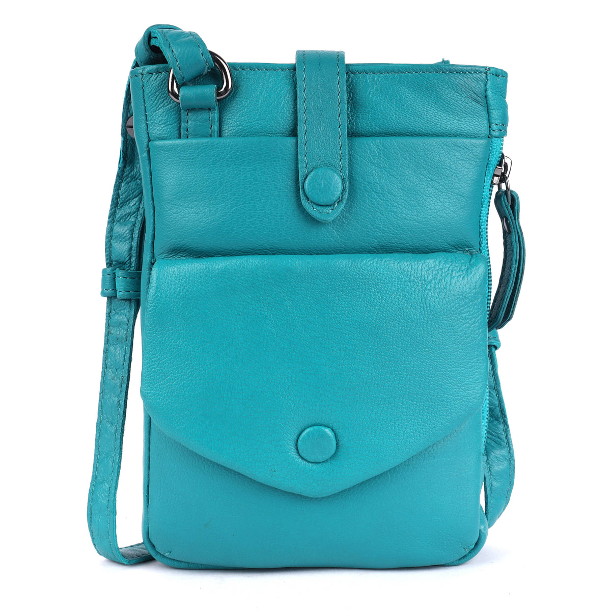 Greenwood Saffron Leather Phone Crossbody Bag