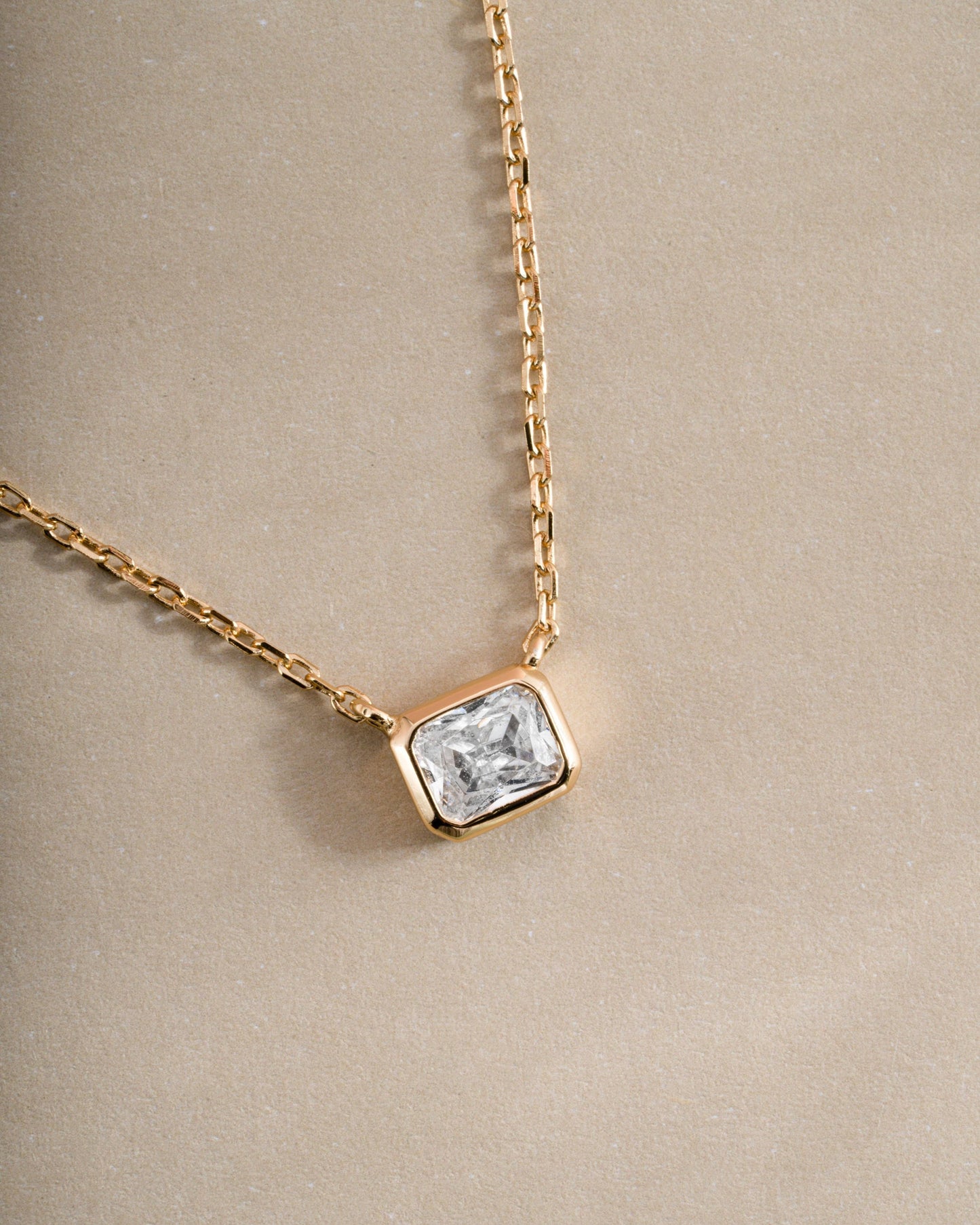 Radiant Bezel Necklace