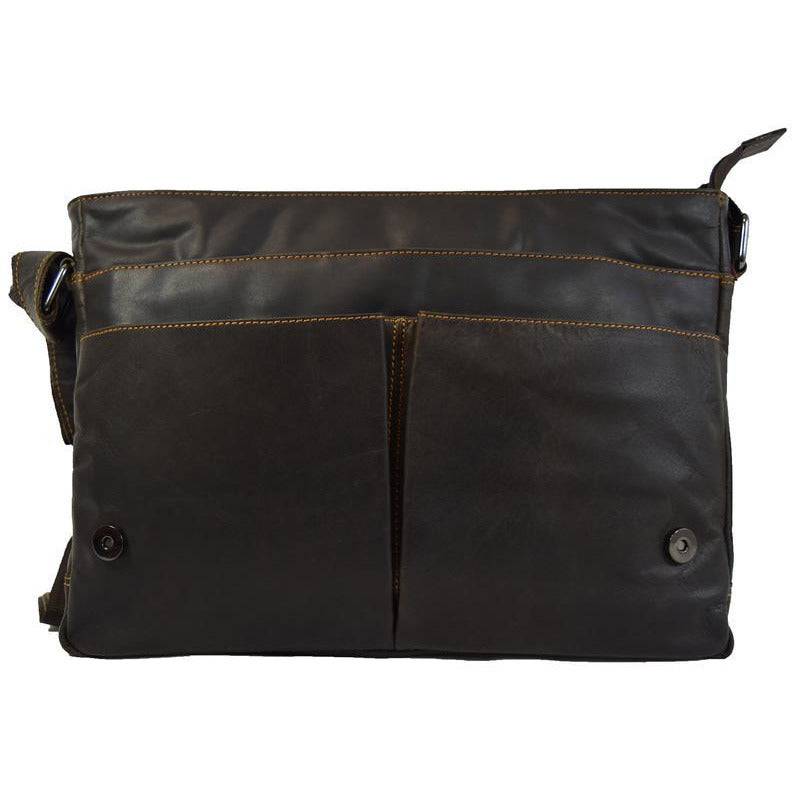 Leather Shoulder Laptop Bag Gent - GW117