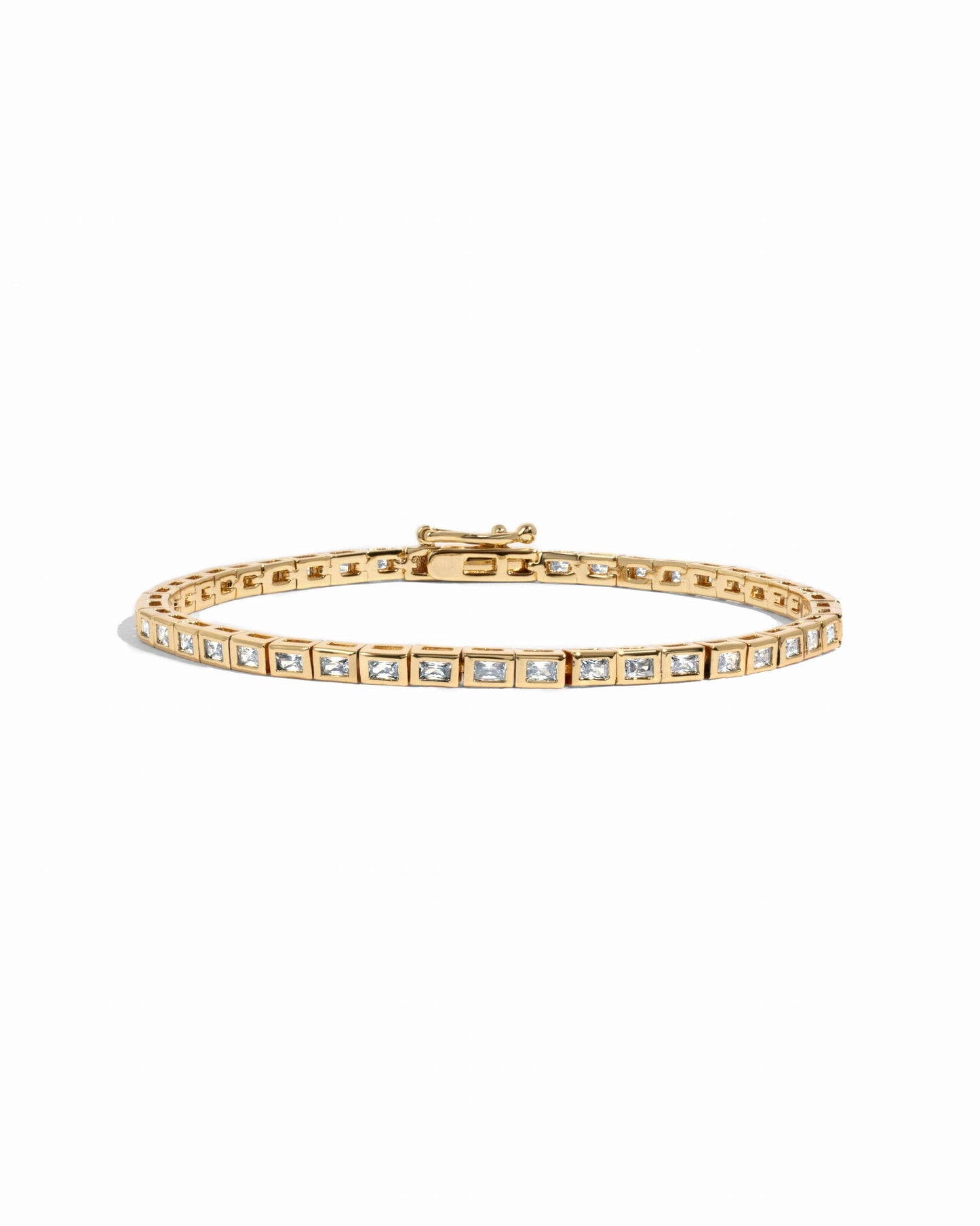Bezeled Baguette Tennis Bracelet