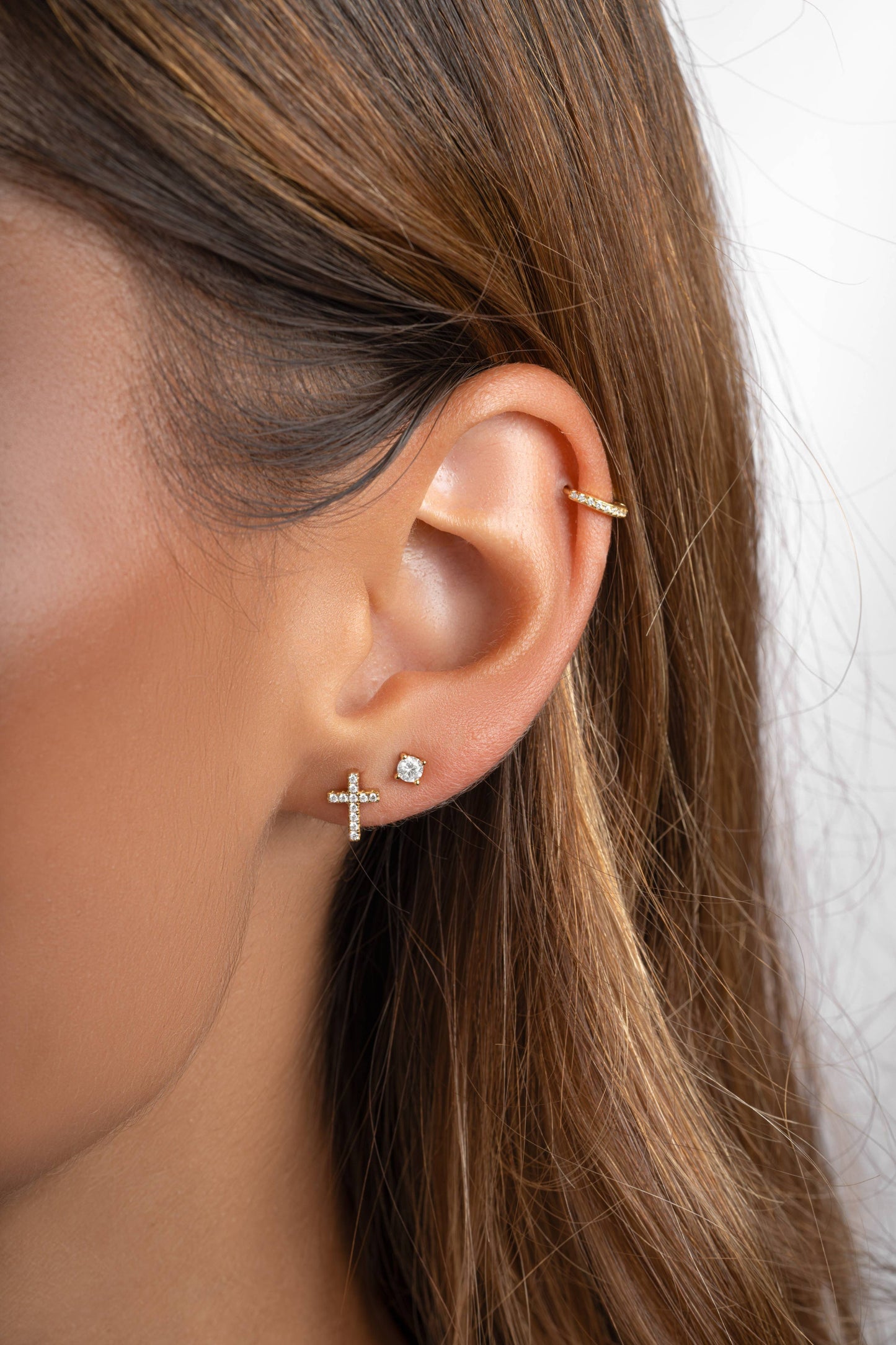 Tiny Cross Studs