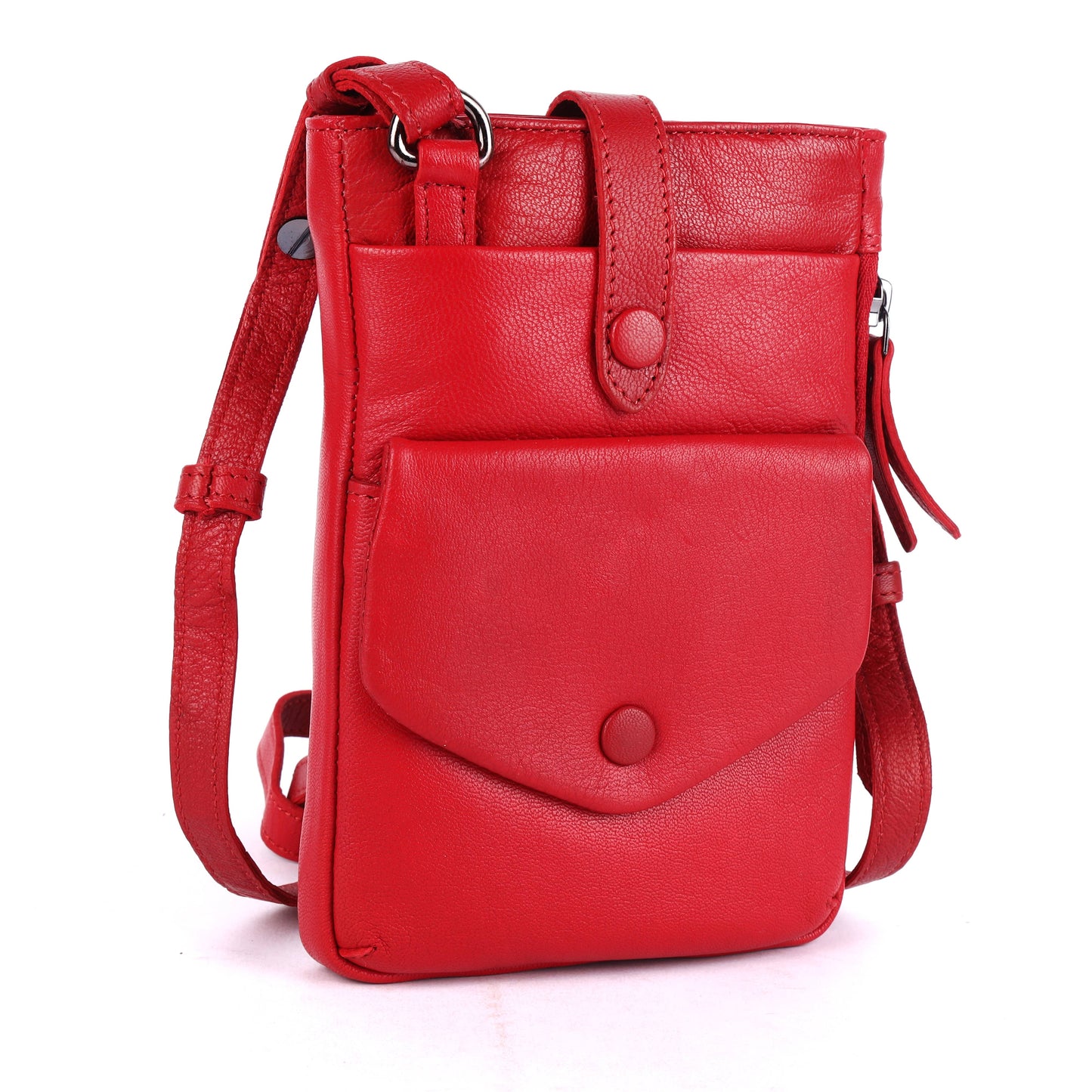 Greenwood Saffron Leather Phone Crossbody Bag
