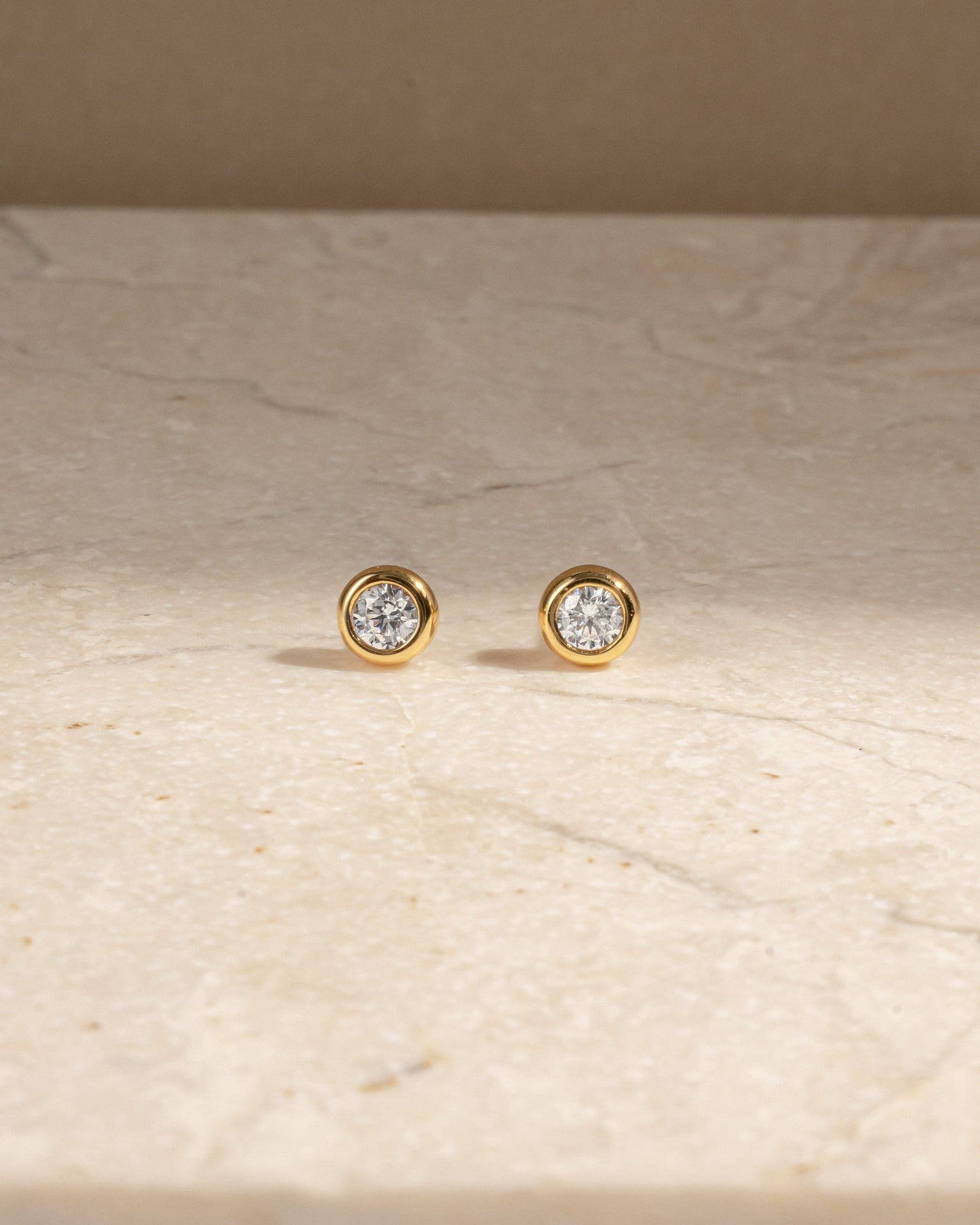 Diamond Bezel Dome Studs