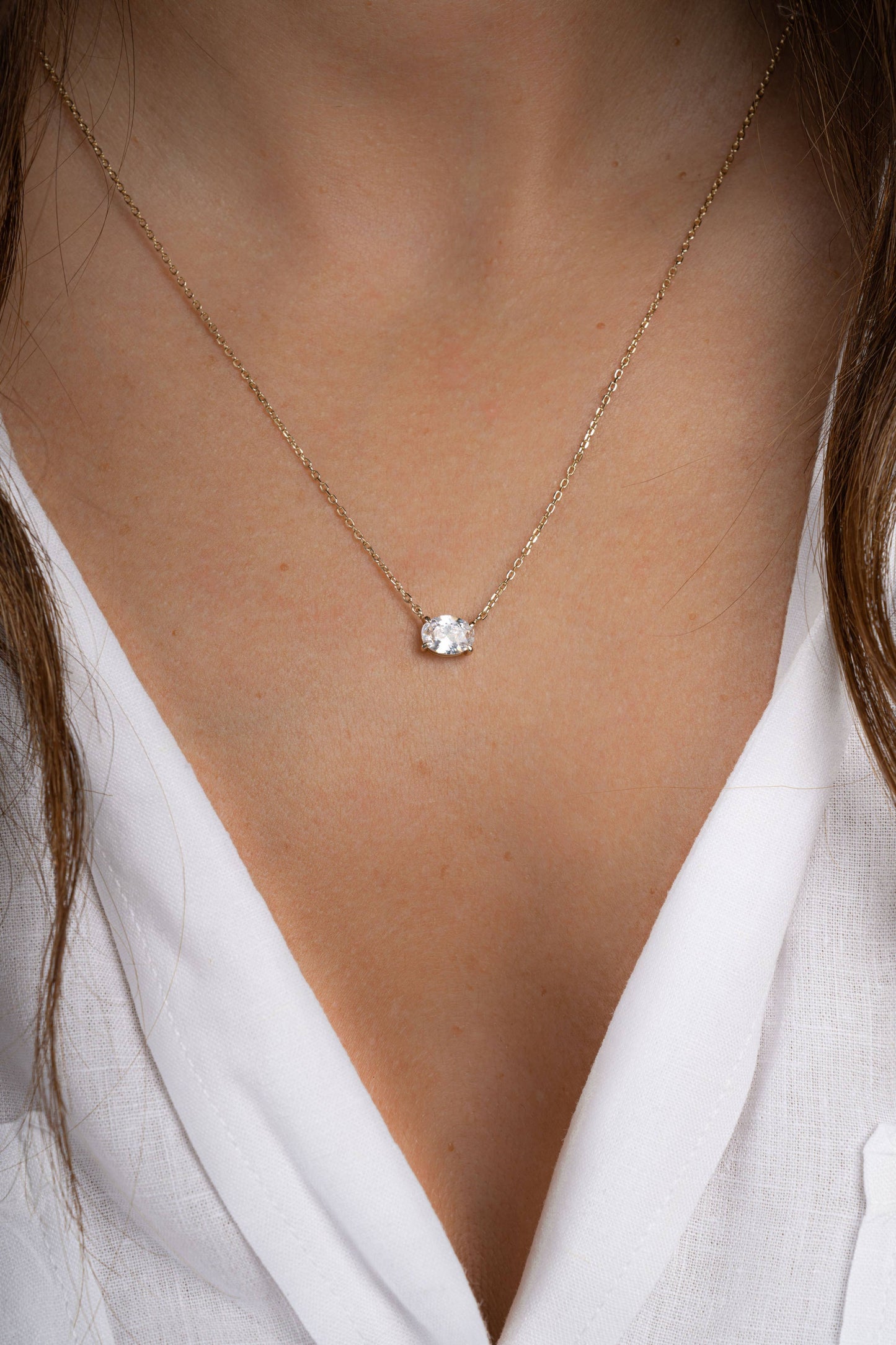 Oval Pendant Necklace