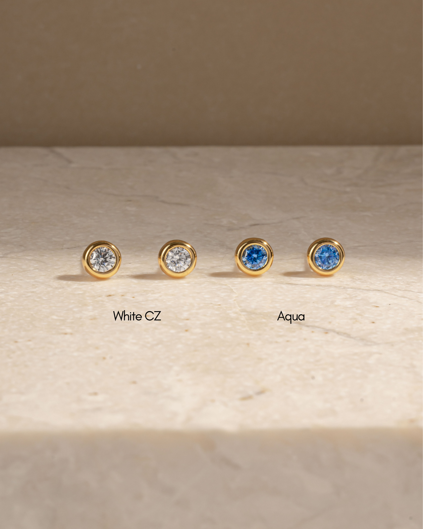 Diamond Bezel Dome Studs