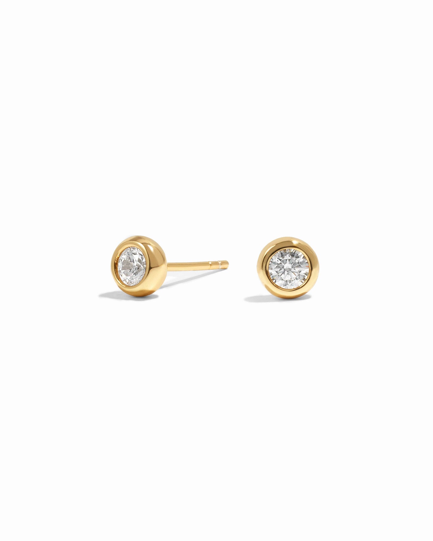 Diamond Bezel Dome Studs