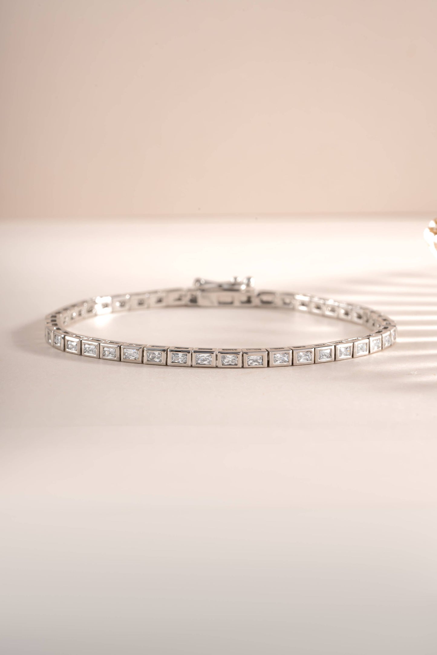 Bezeled Baguette Tennis Bracelet