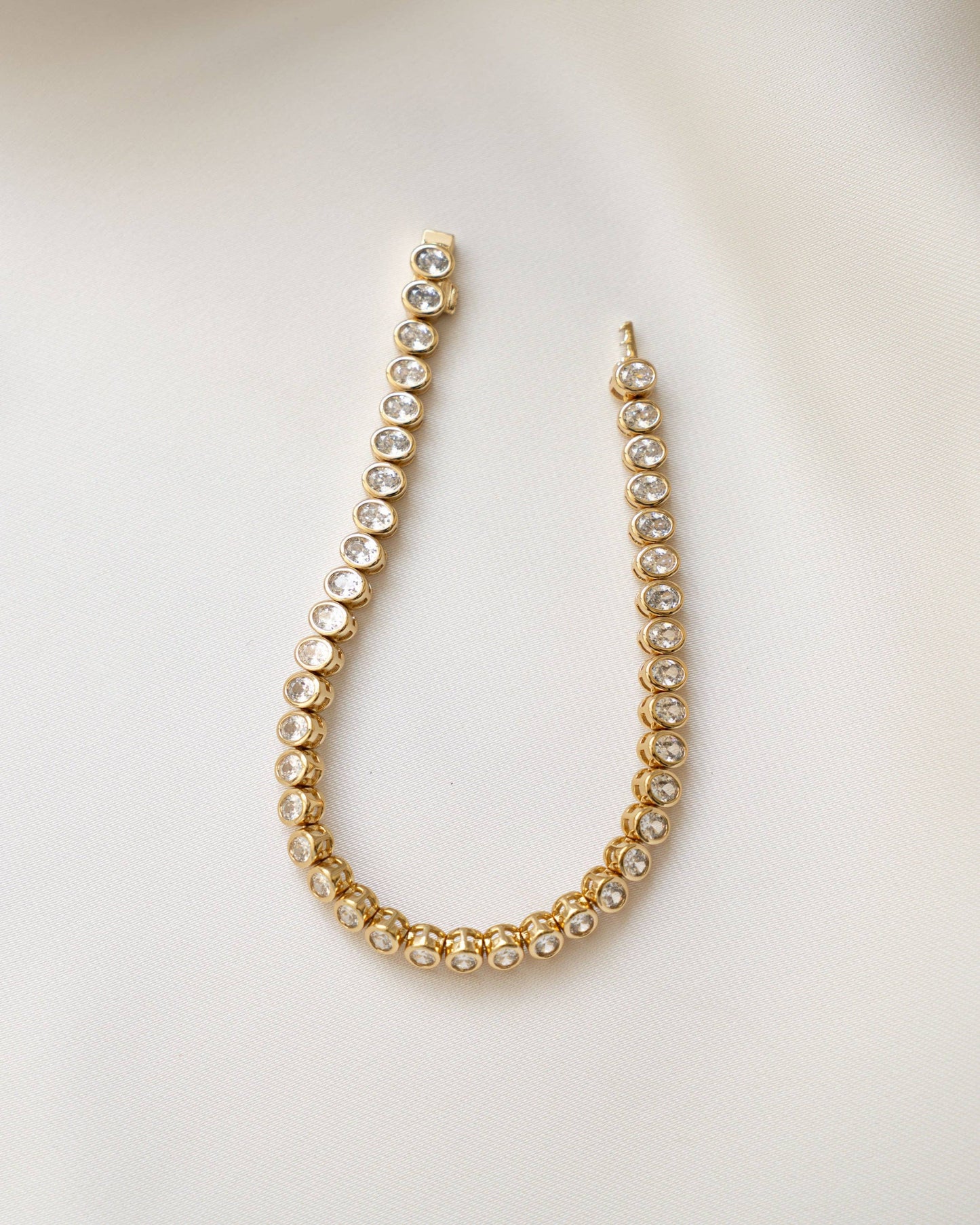 Oval Bezel Tennis Bracelet