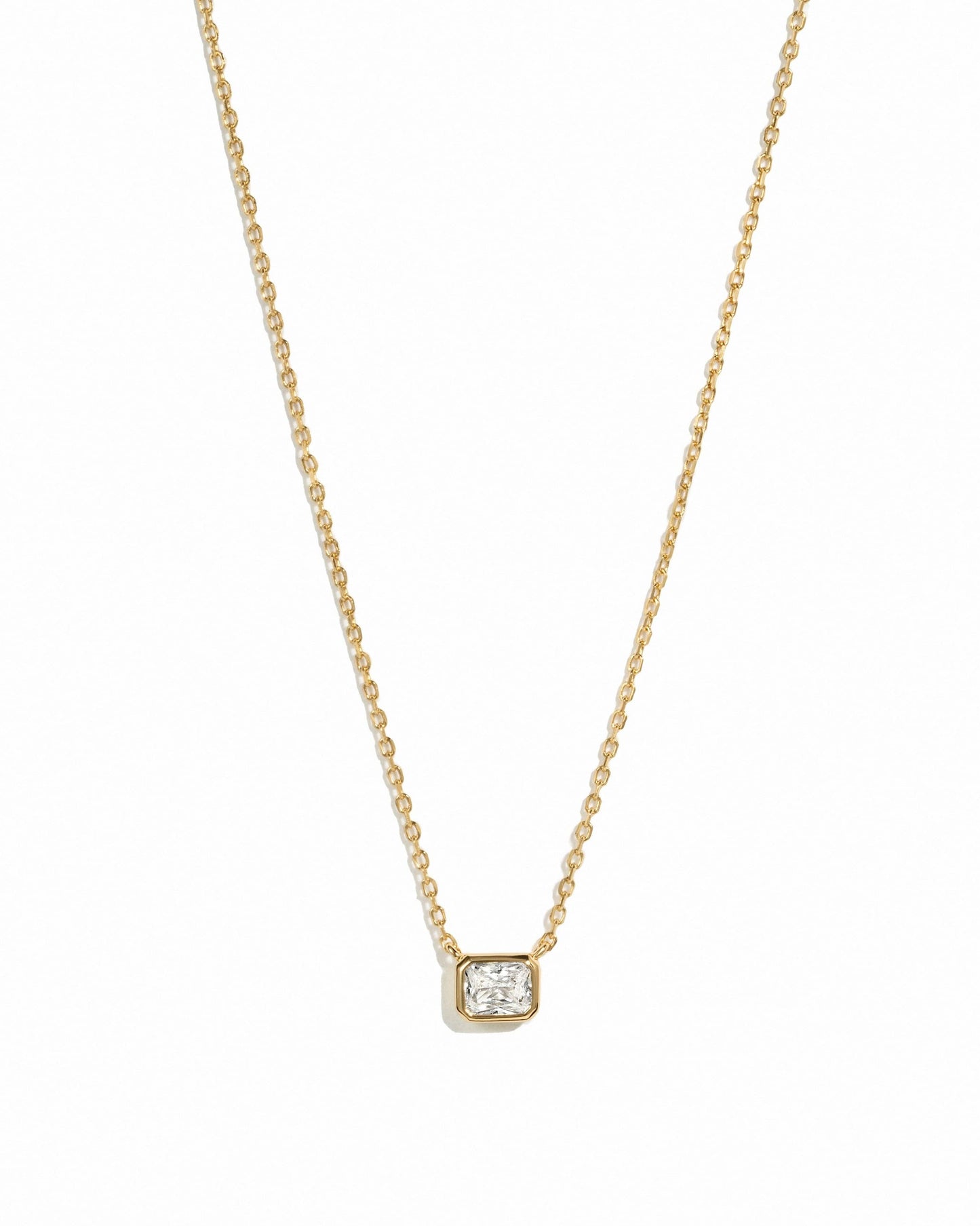 Radiant Bezel Necklace