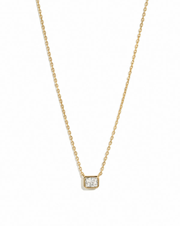 Radiant Bezel Necklace