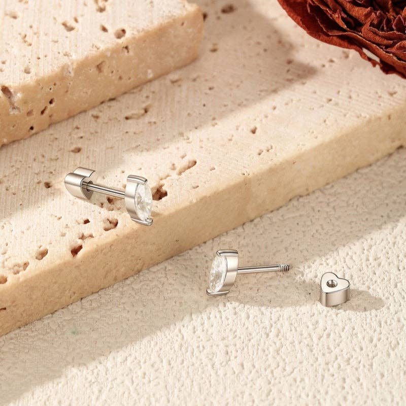 Marquise Moissanite Stud Earrings in 925 Sterling Silver