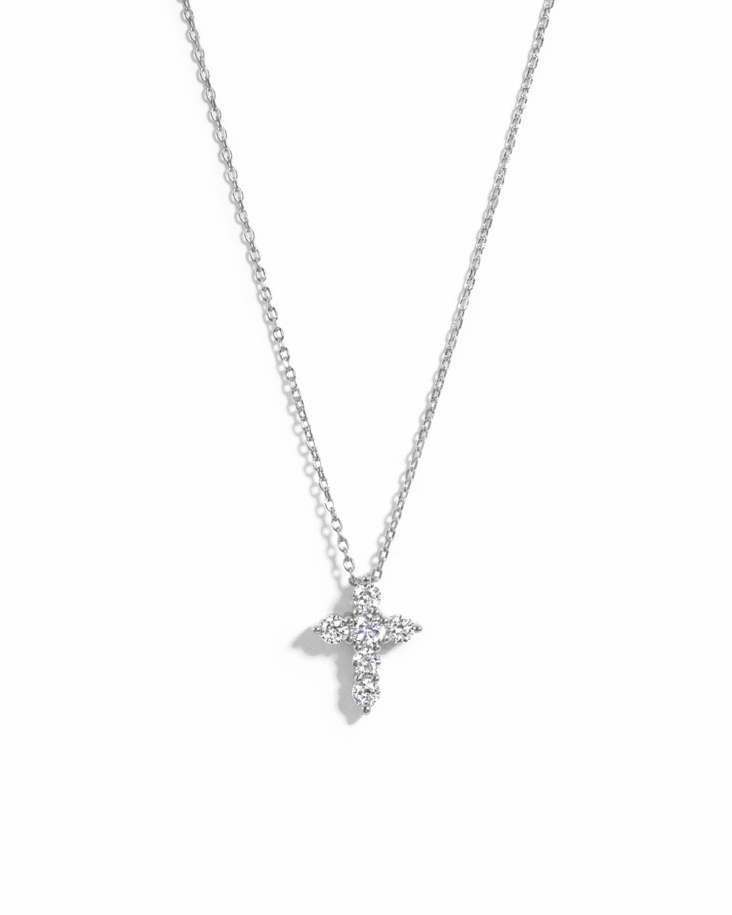 Small Studded Cross Necklace