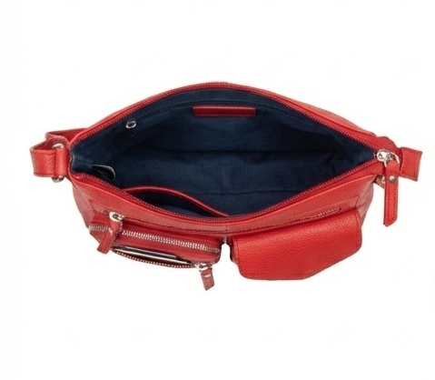 Mila Multi-Pocket Leather Crossbody Bag