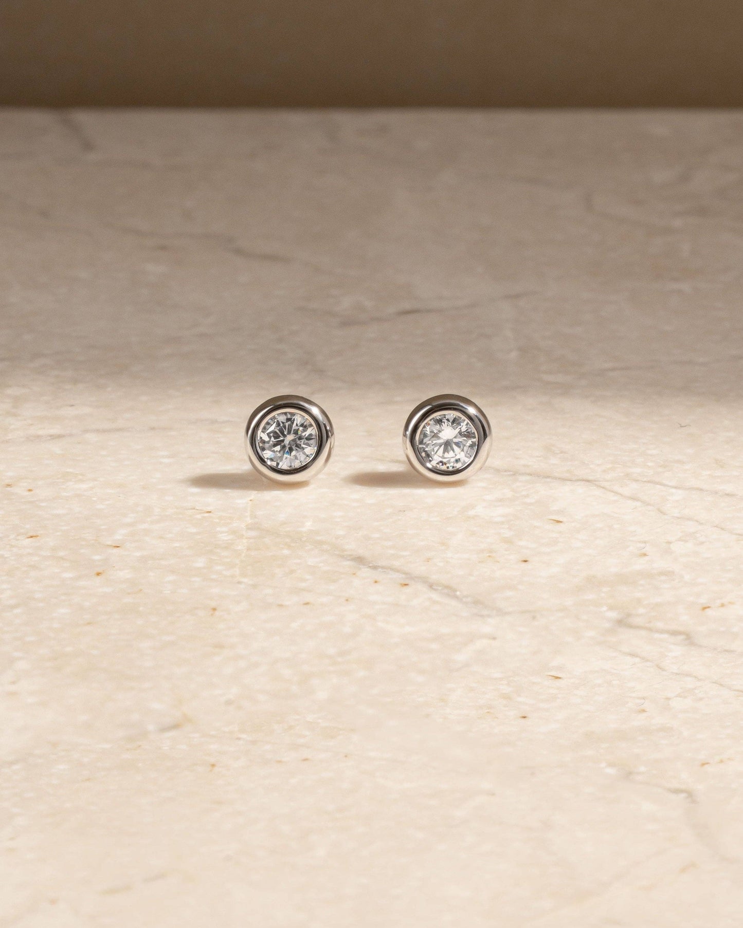 Diamond Bezel Dome Studs
