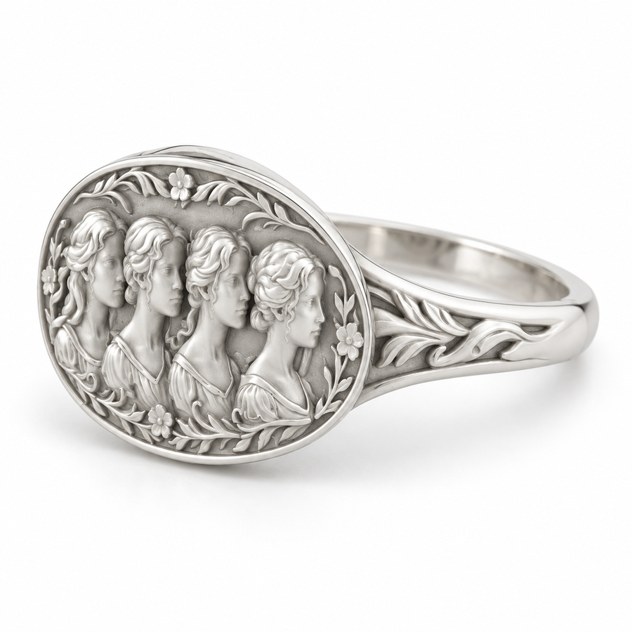 March Sisters Cameo Ring
