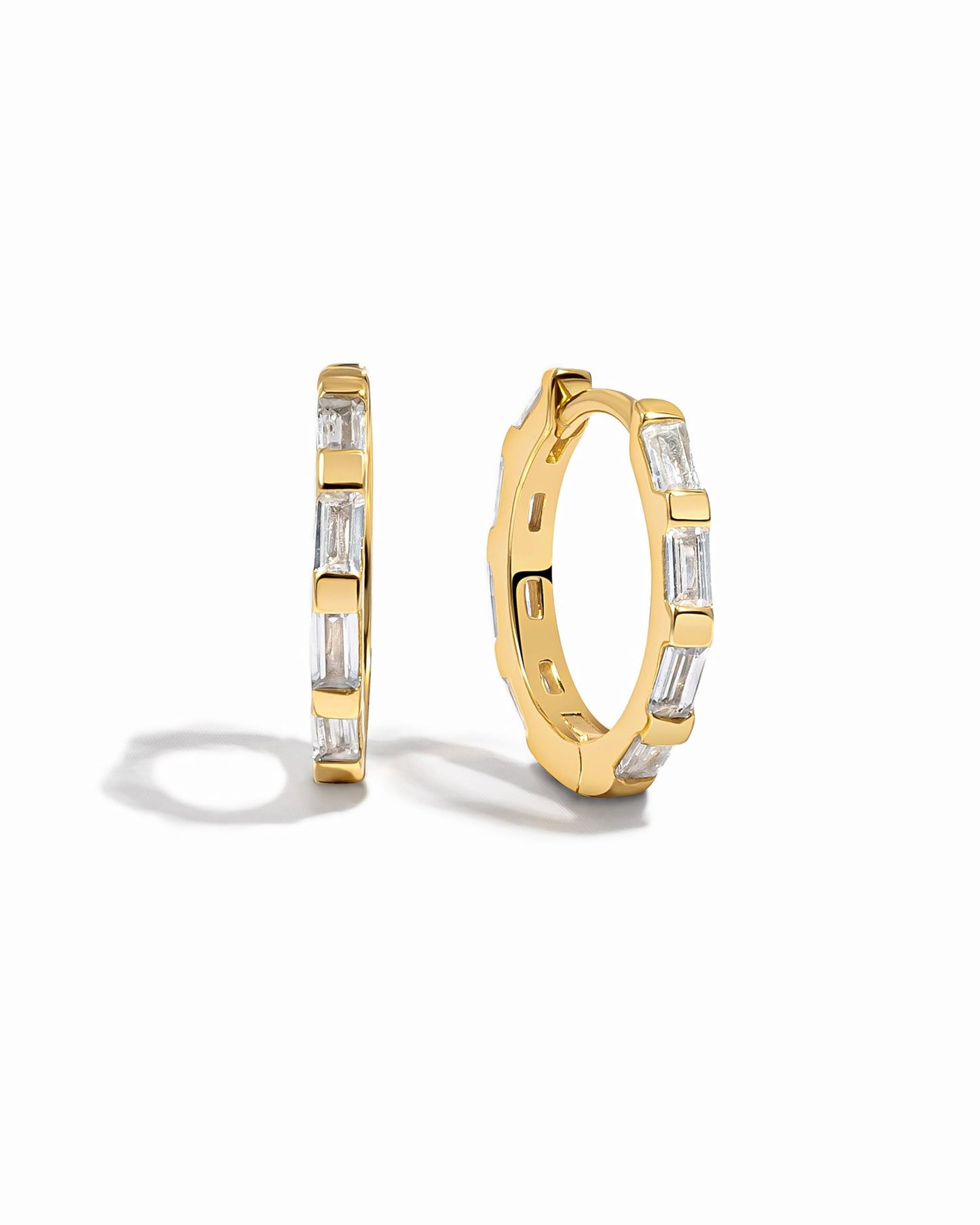 BAGUETTE HOOP EARRINGS