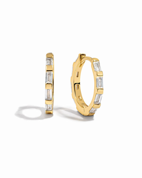 BAGUETTE HOOP EARRINGS