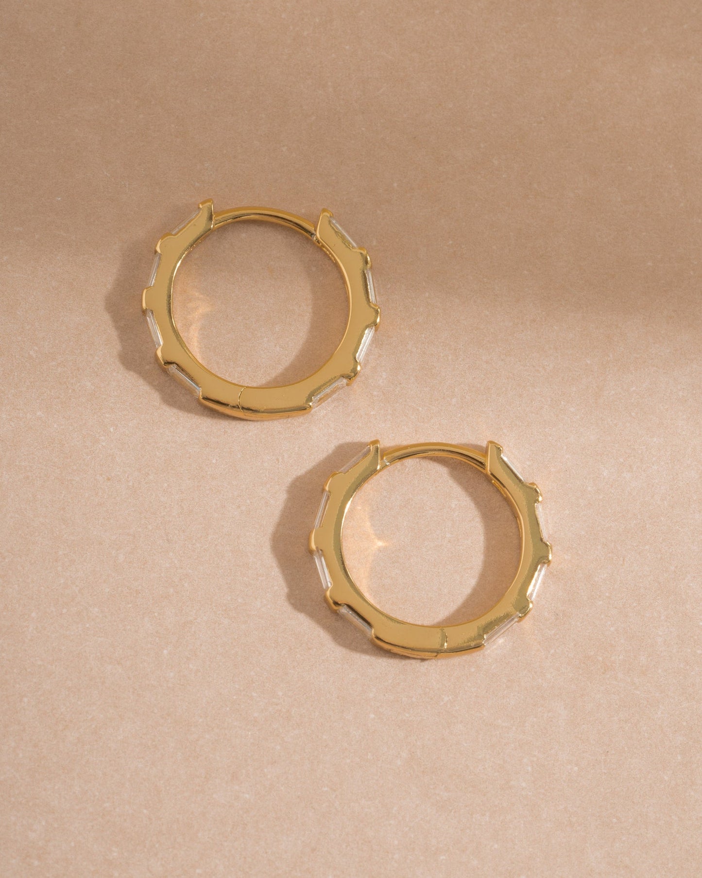 BAGUETTE HOOP EARRINGS