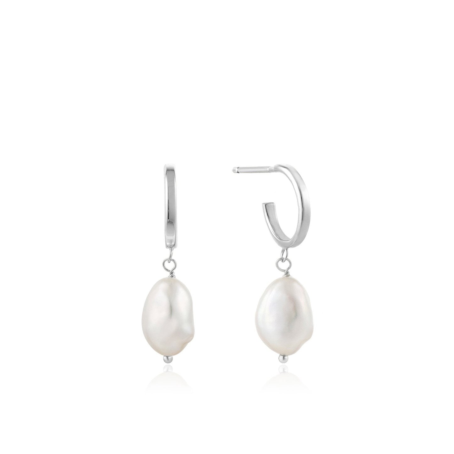 Pearl Mini Hoop Earrings