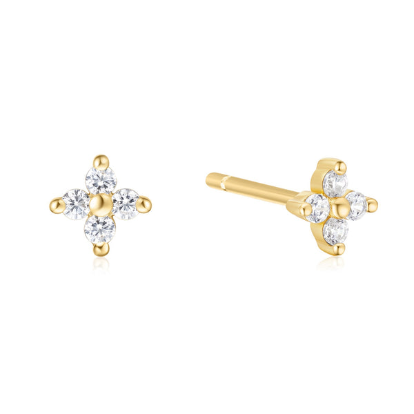 Four-Petal Stud Earrings
