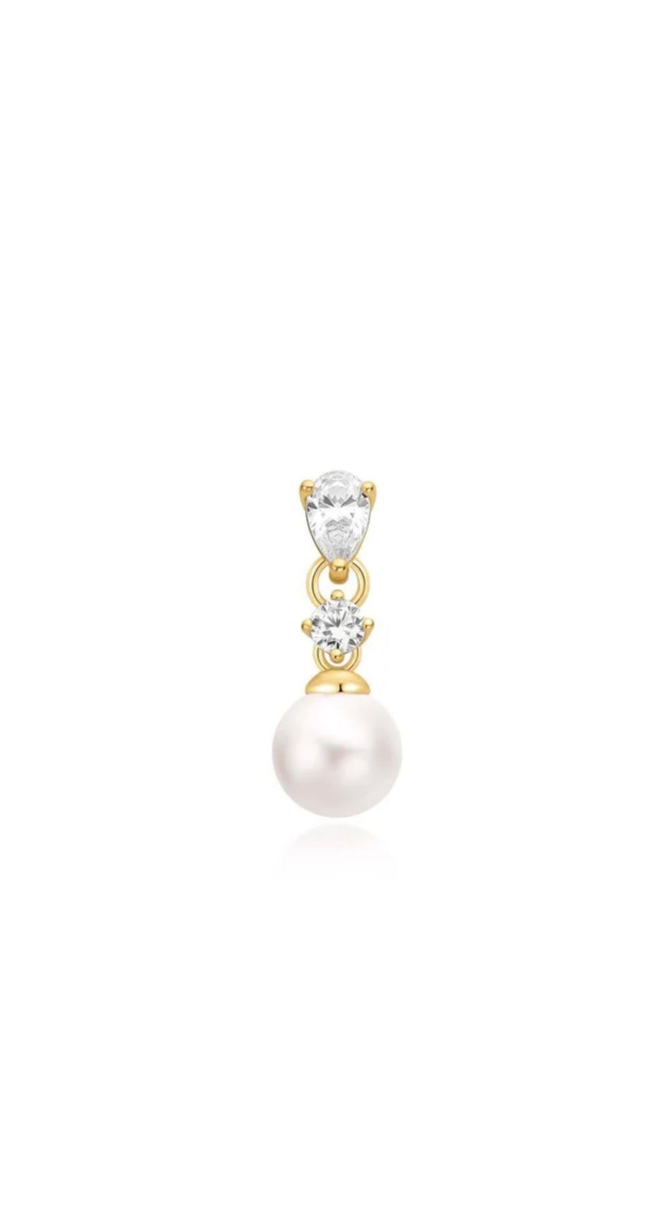 Pearl Dangling Barbell Single Earring