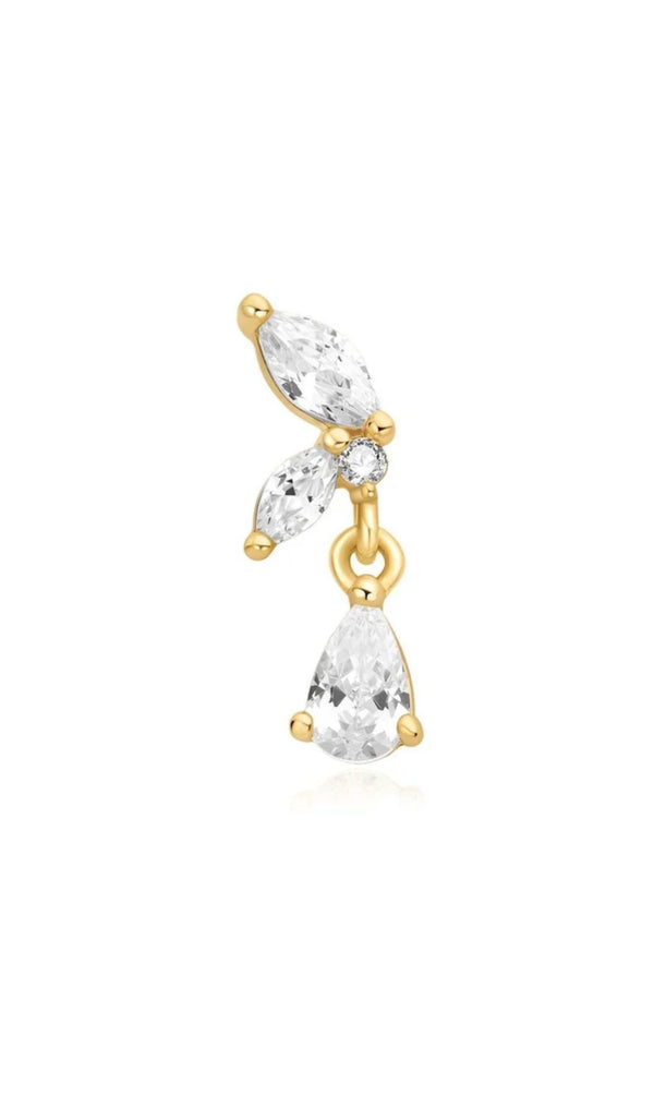 Marquise Dangle Barbell Single Earring