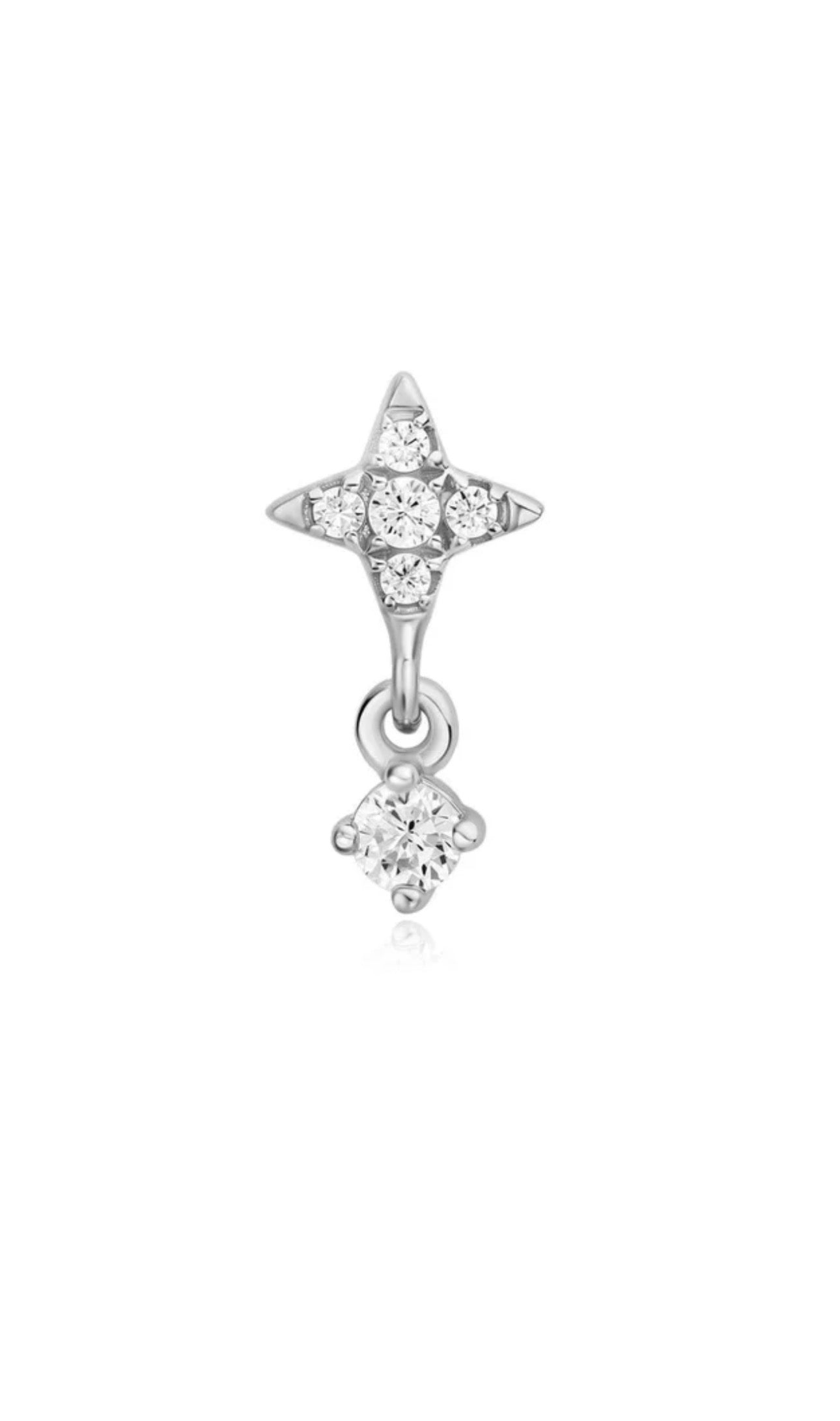 Star Dangle Barbell Single Earring