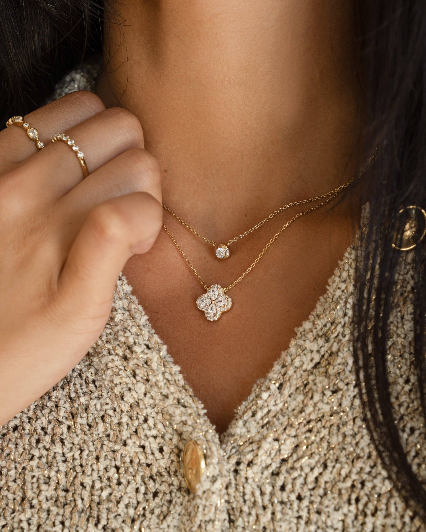 Tiny Bezel Necklace