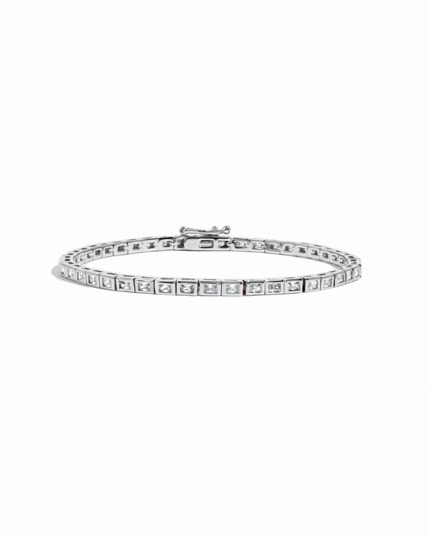 Bezeled Baguette Tennis Bracelet