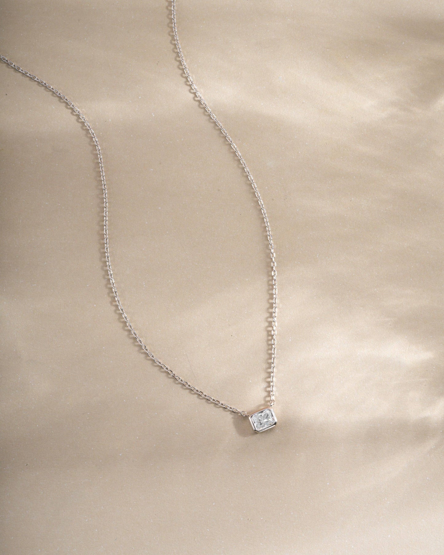 Radiant Bezel Necklace