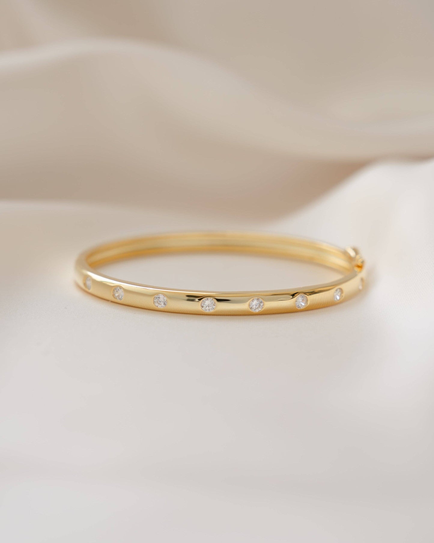 Diamond Bezel-Set Bangle